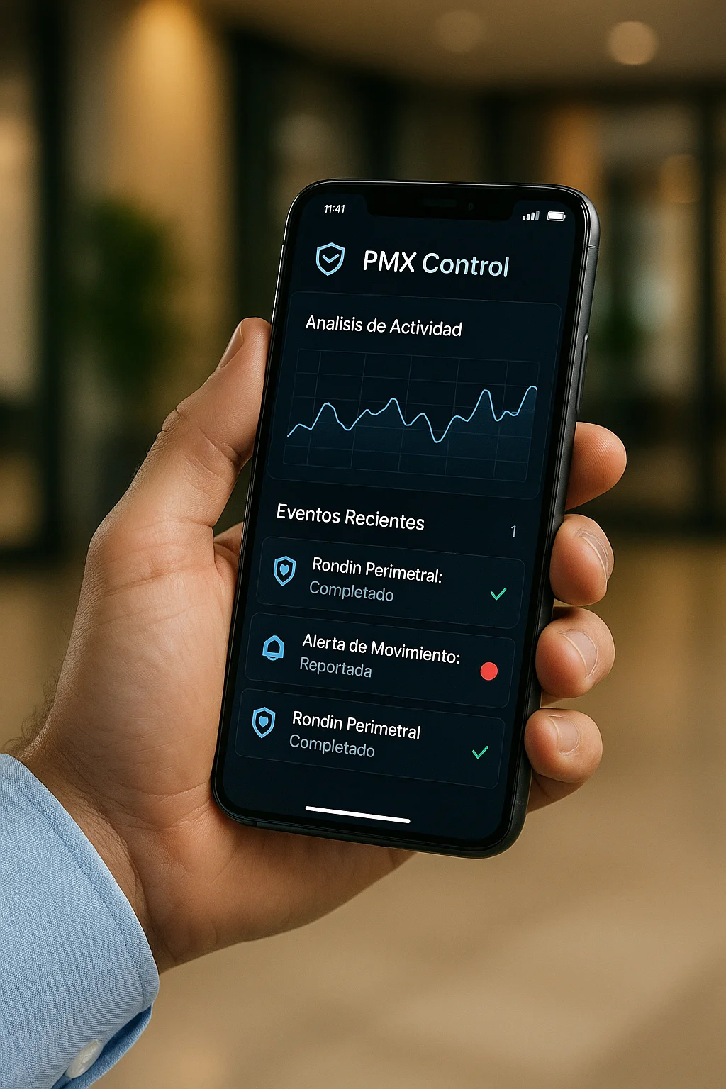 Aplicación de Bitácora Digital de PMX en un smartphone