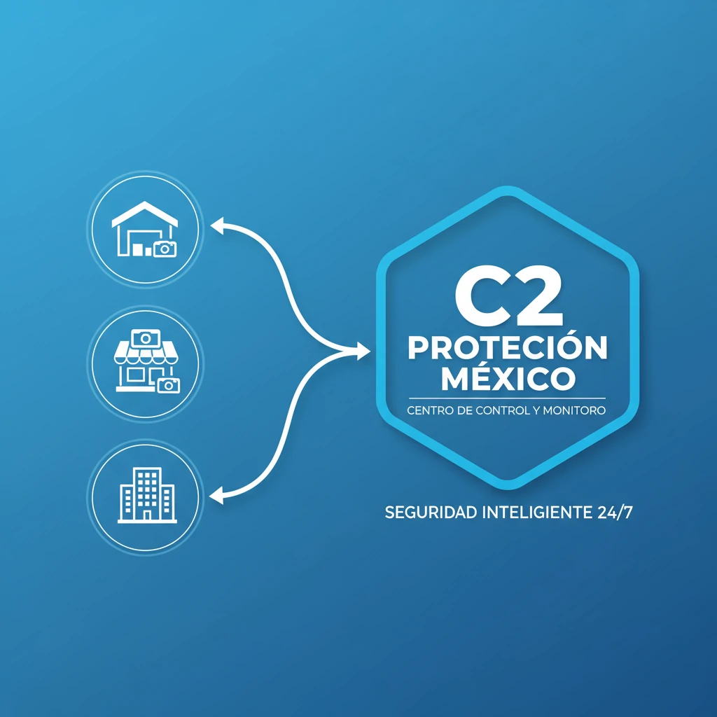 Diagrama de integración de cámaras al C2 de Protección México.